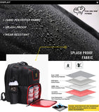 6 Meal - Classic Large Backpack - Black & Red